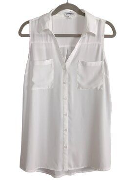 Express Portofino Sleeveless Button-front Blouse